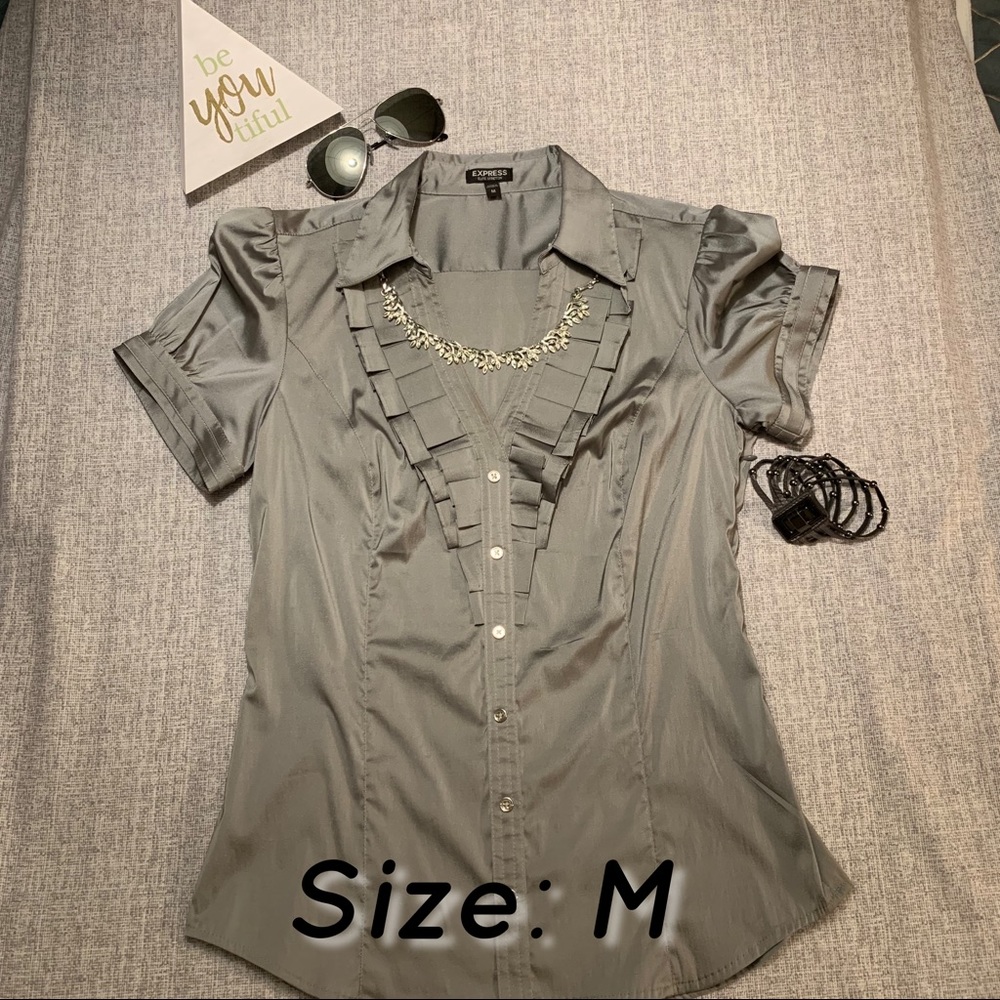 Feminine & Professional Side-Zip Blouse by Express